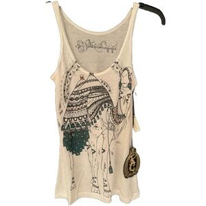 Key Closet Camel Crystal Studeded Women’s White Tank Top Size XS & Medium